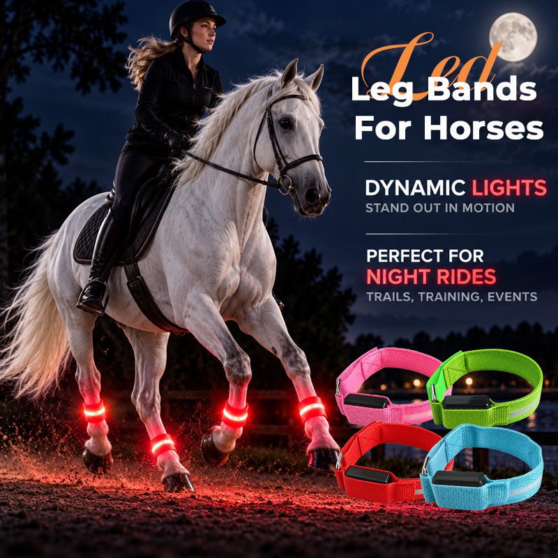 Bracelets LED pour chevaux | Bracelets lumineux haute visibilité pour l'équitation nocturne