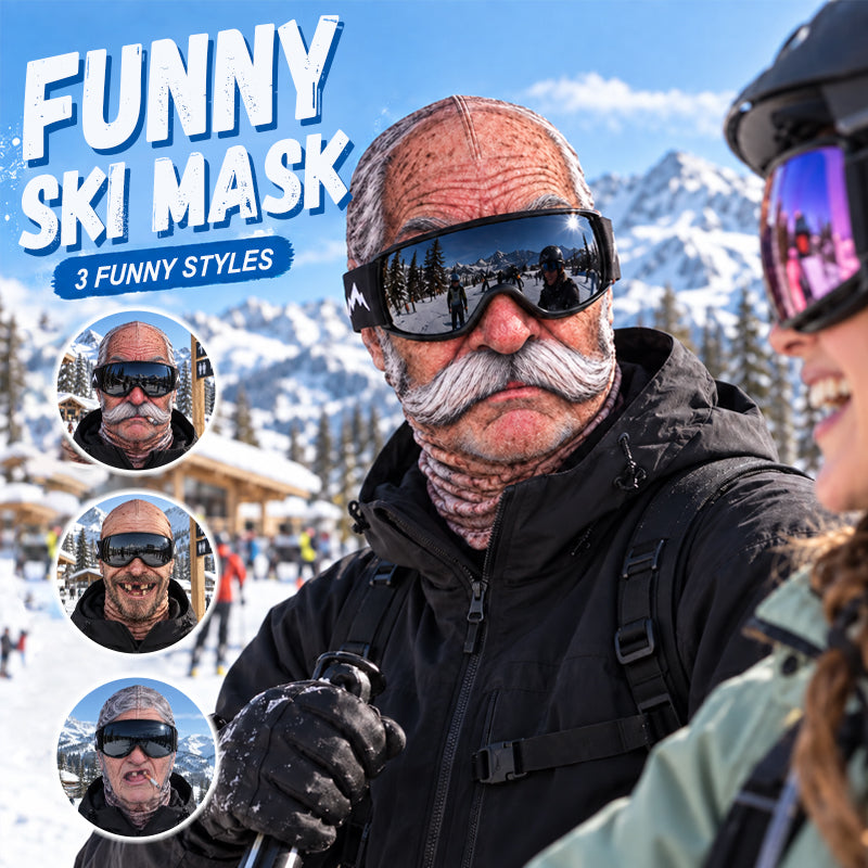 Masque de ski réaliste et drôle – Accessoire hilarant pour les fêtes d'hiver en plein air entre amis