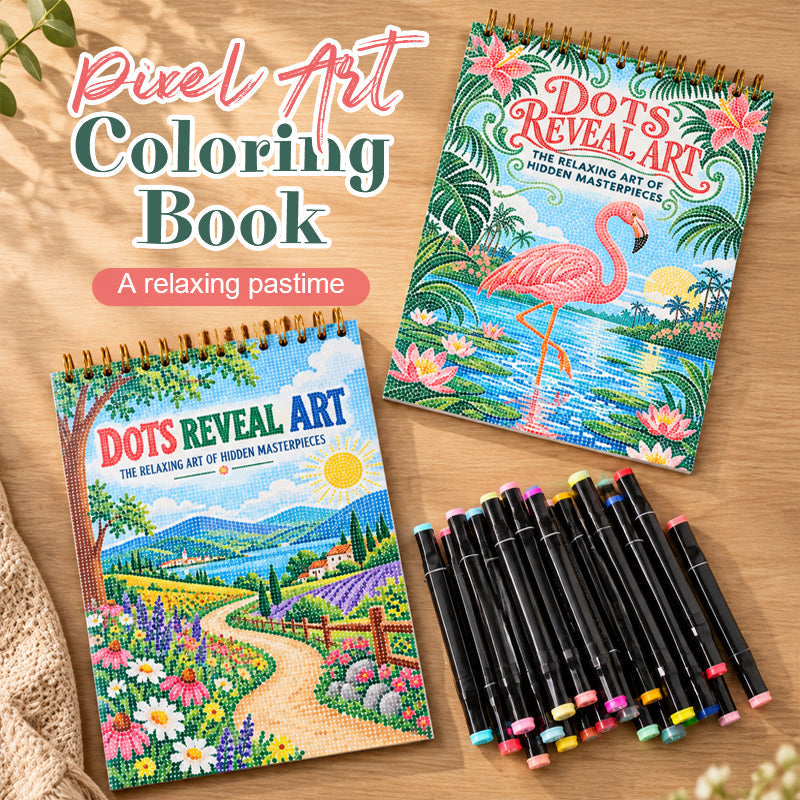 🎨Livre de coloriage « Letter Dot Art » — 30 images cachées, aucun talent de dessin requis, détente sans écran