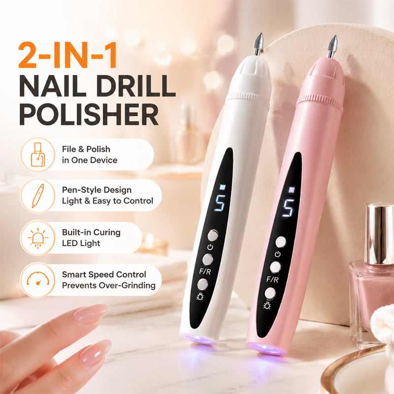 💅 Perceuse à ongles 2-en-1 portable et lampe à gel UV