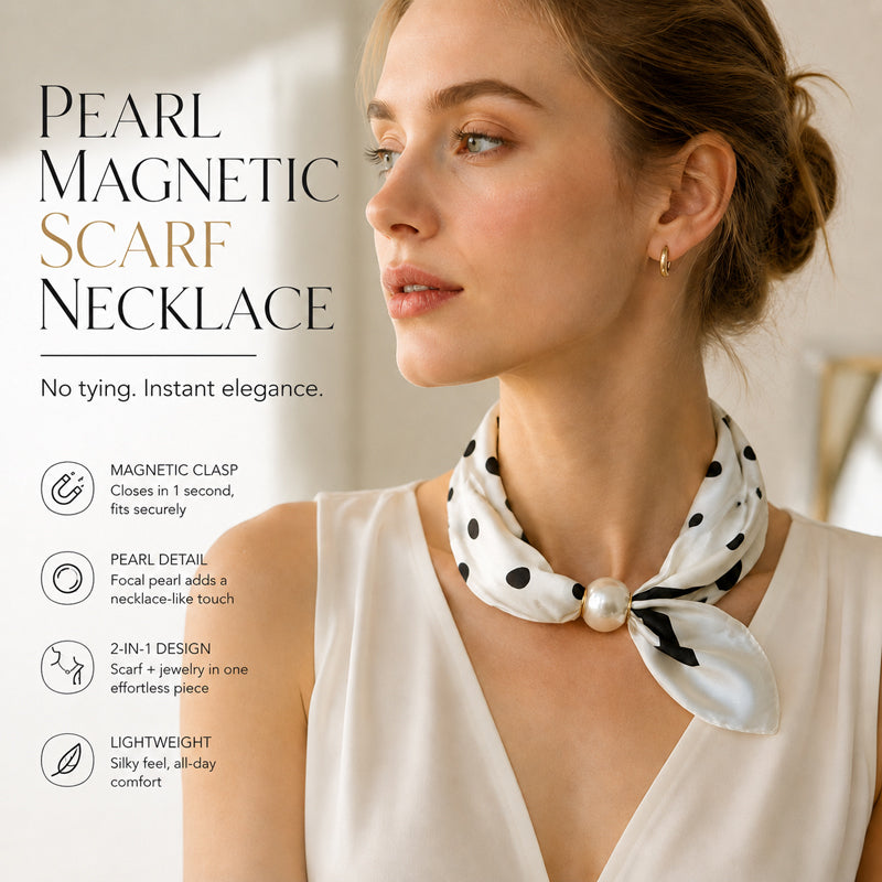 🤍 Collier avec rangée de perles et fermoir magnétique – Fermoir magnétique, prêt en quelques secondes !✨📦