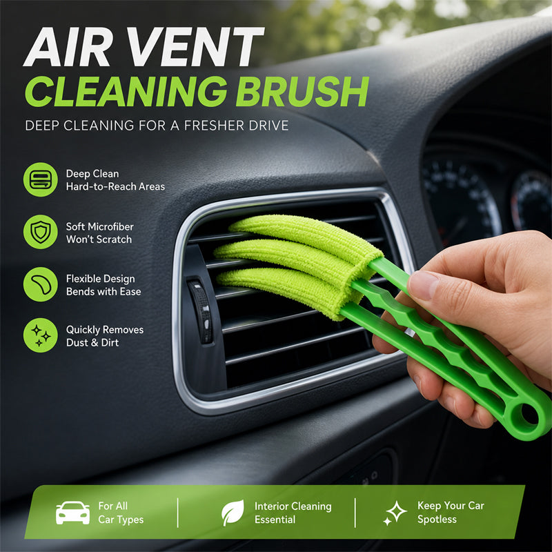 🍀Brosse multifonction pour le nettoyage des grilles d'aération de la voiture et de la maison