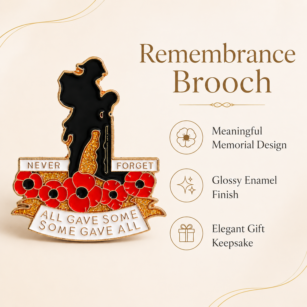 🌺 Broche commémorative « Red Poppy » en édition limitée pour le 111e anniversaire