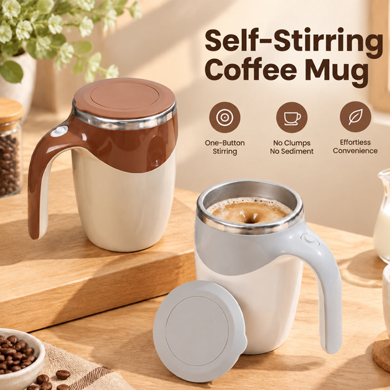 Tasse à café automatique à agitation automatique avec couvercle, bol mélangeur magnétique portable