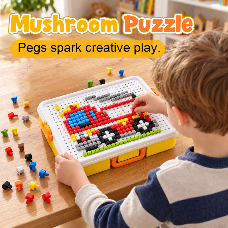 Jeu de construction 3D « Champignons » pour enfants – Un cadeau favorisant la créativité et la reconnaissance des couleurs