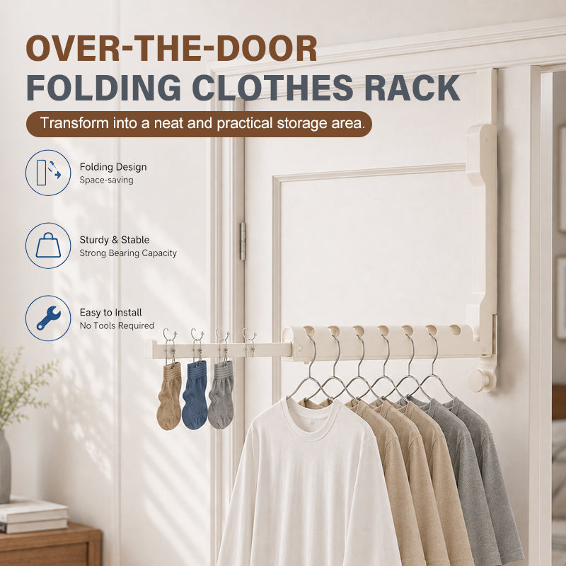 🧺 Porte-vêtements pliable à accrocher à la porte