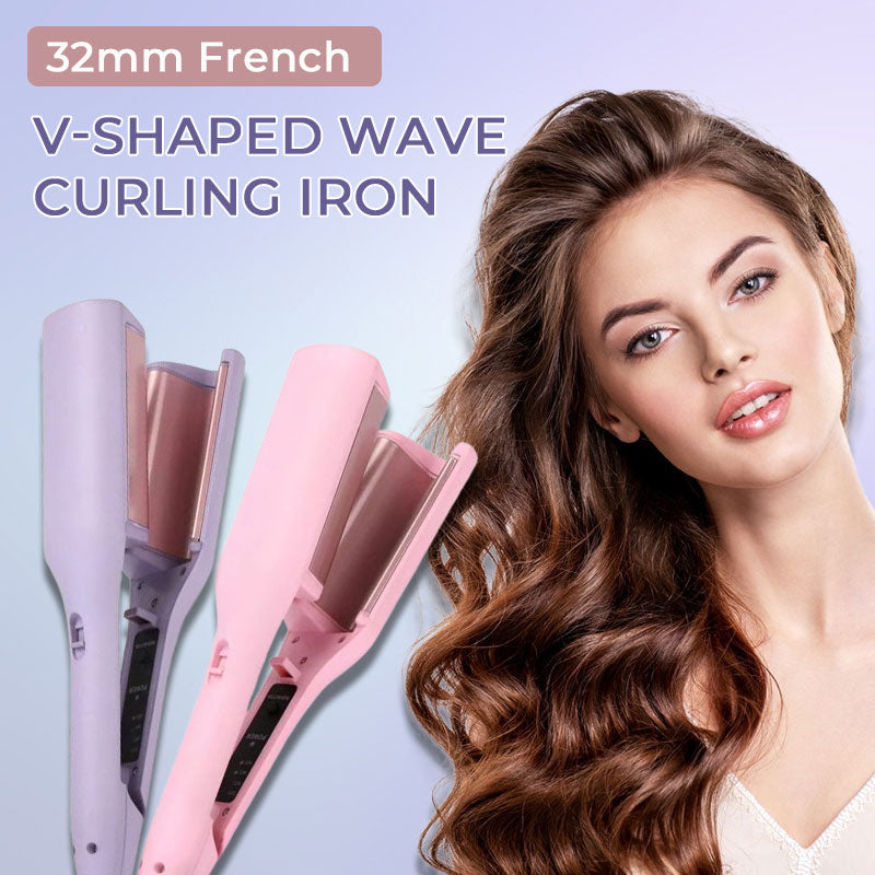 ⏰Promotion hebdomadaire : 47 % de réduction🎀Fer à friser en forme de V de 32 mm