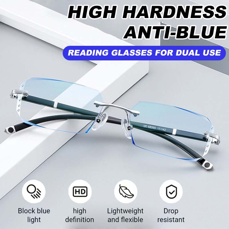 LUNETTES DE LECTURE HAUTE RÉSISTANCE BLOQUANT LA LUMIÈRE BLEUE, À DOUBLE USAGE
