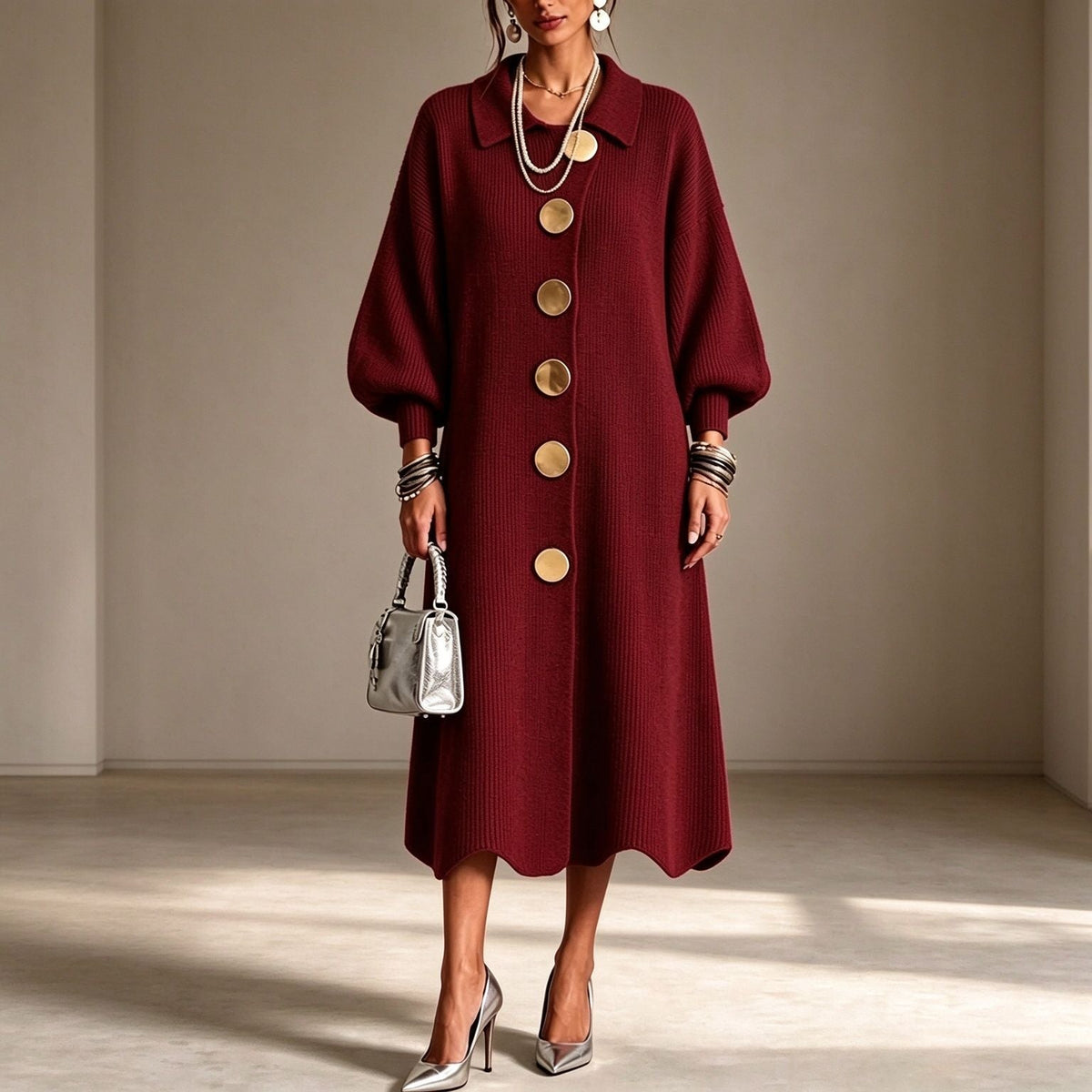 【S-3XL】💖✨Robe midi tricotée élégante pour femme