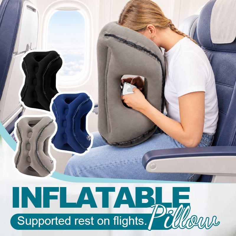 Oreiller gonflable portable en forme d'avion
