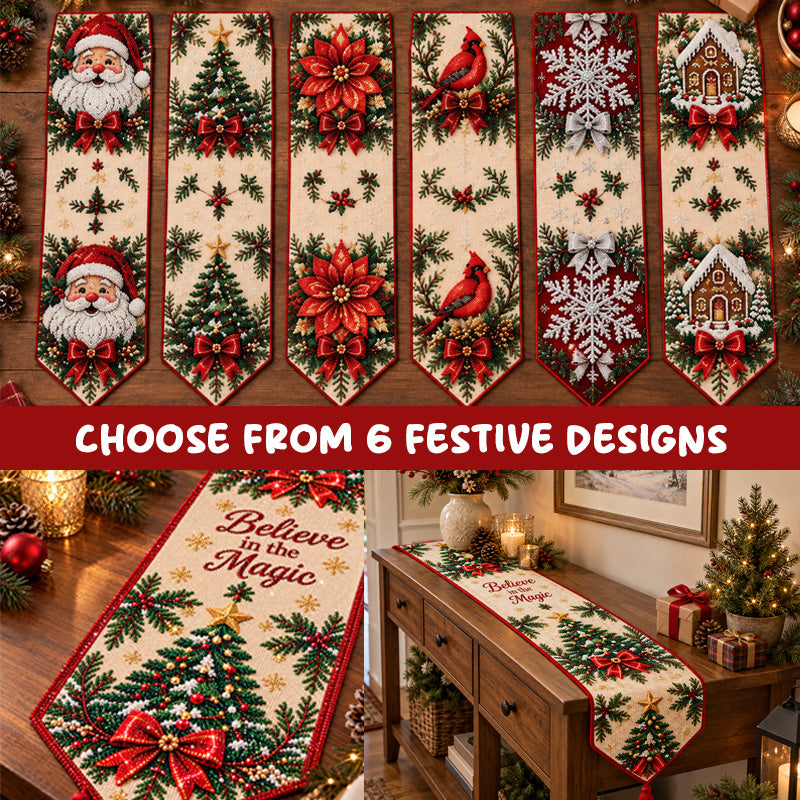 ✨ Kit de bricolage pour réaliser un chemin de table de Noël en peinture diamant