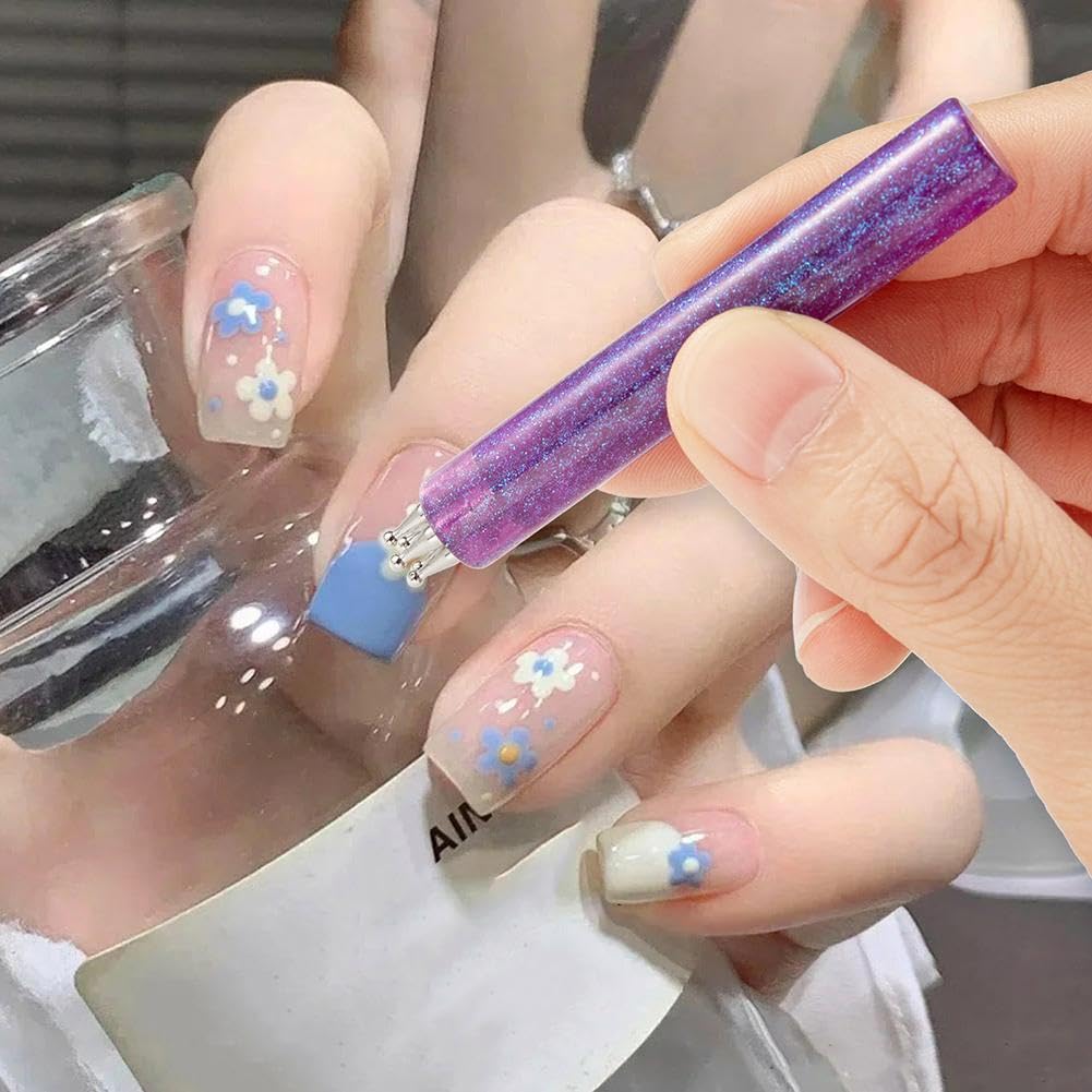 🌈Stylo à pois pour ongles « Fleur à 5 pétales »💅