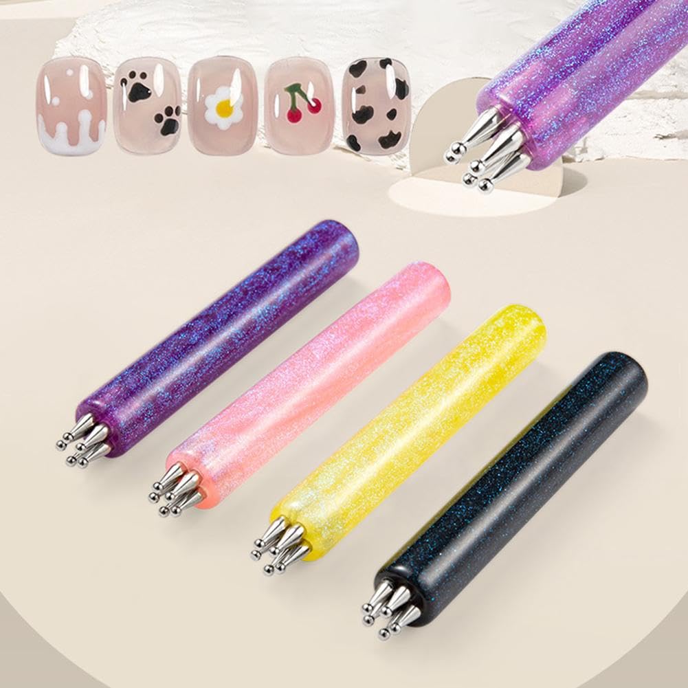 🌈Stylo à pois pour ongles « Fleur à 5 pétales »💅