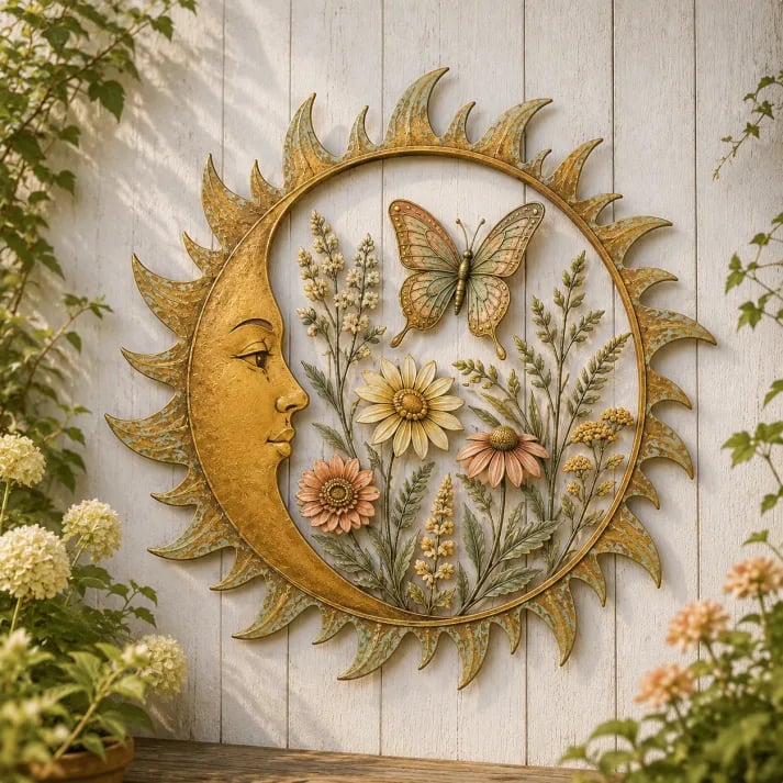 🌞 Collection de décorations murales « Vintage Sun Garden »