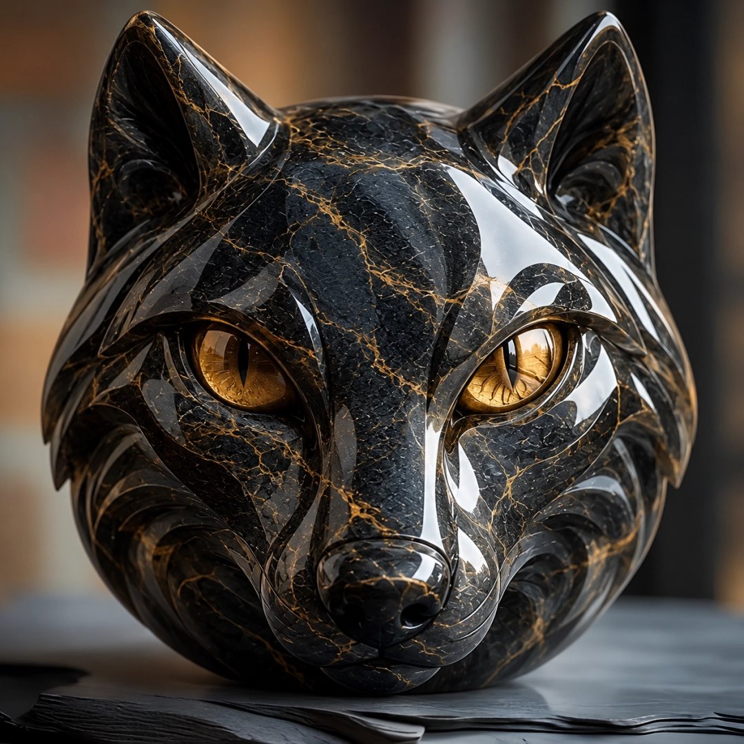 🔥Sculpture en pierre « Animal gardien » de luxe – ✨Élégant objet de décoration d'intérieur et œuvre d'art prête à offrir