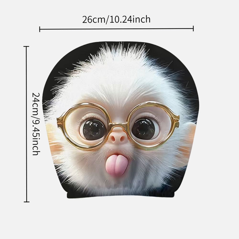 Housse d'appuie-tête imprimée « Funny Face » – Accessoire d'intérieur pour voiture
