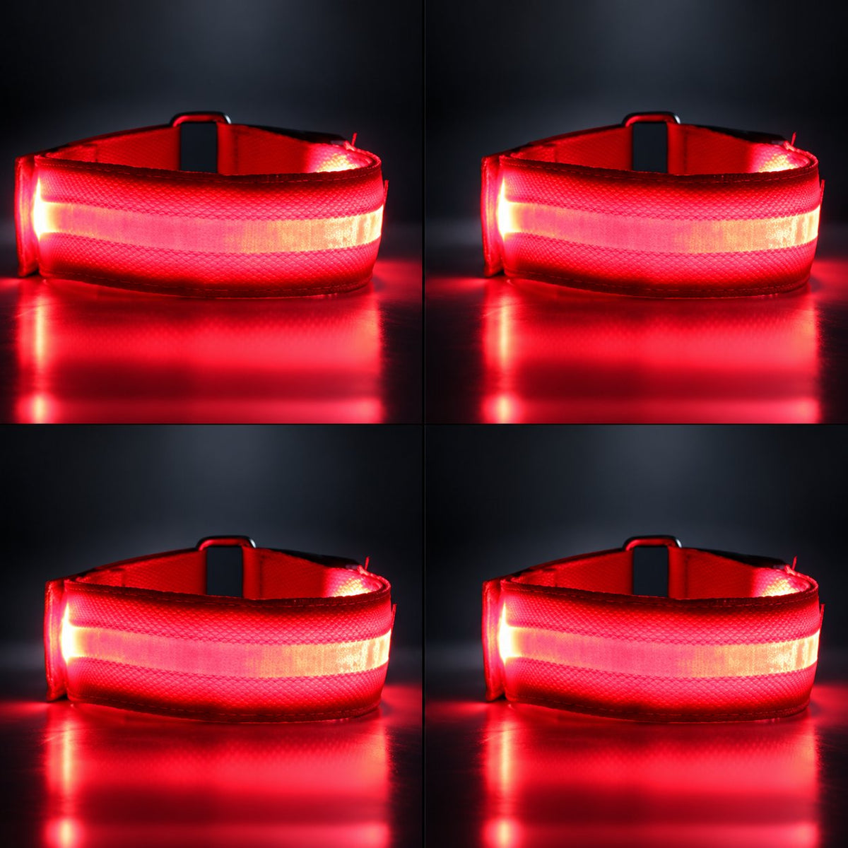 🐎 Sangles de jambe LED pour cheval – Lot de 4 | Feux de sécurité rechargeables pour l'équitation de nuit ✨