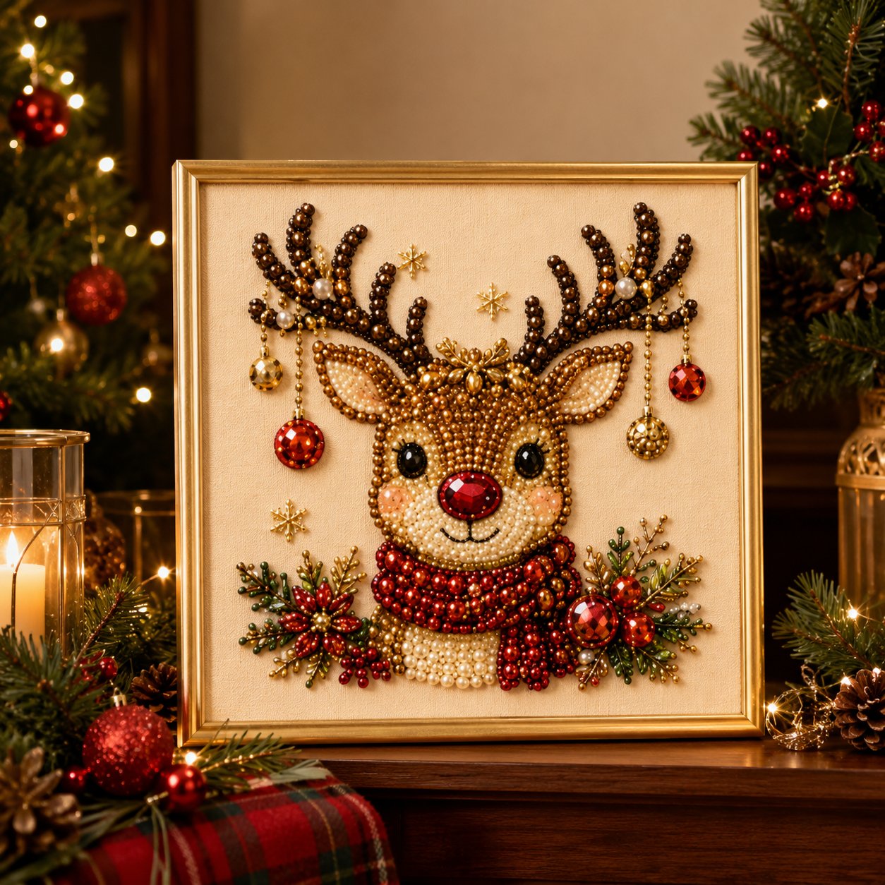 🧘Détendant et adapté aux débutants - 🎨💎Kit de peinture aux perles « Diamond Painting » de Noël à réaliser soi-même