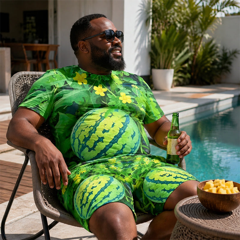 🍉 Lot de t-shirts avec imprimé pastèque rigolo