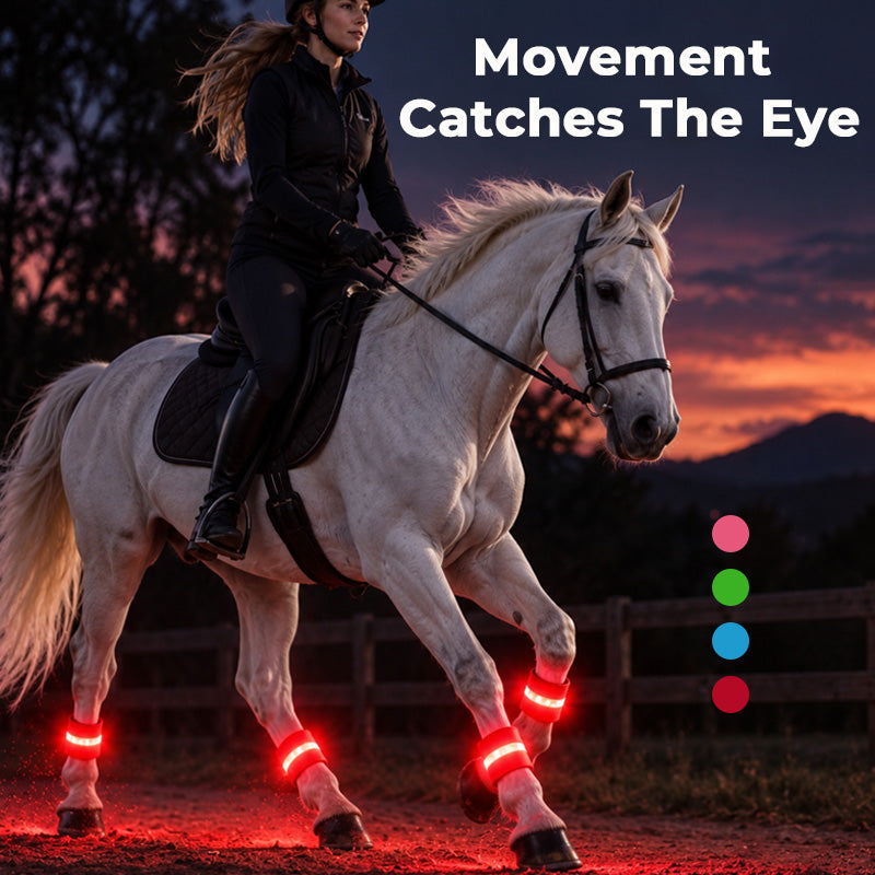 Bracelets LED pour chevaux | Bracelets lumineux haute visibilité pour l'équitation nocturne