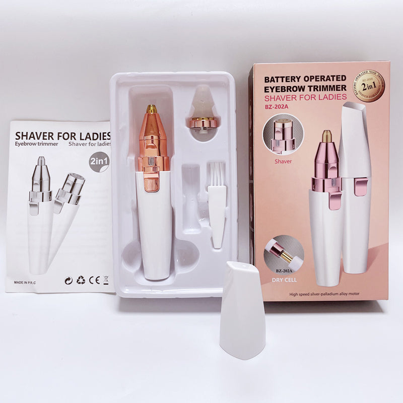 Appareil 2 en 1 pour l'épilation des sourcils et du visage pour les femmes