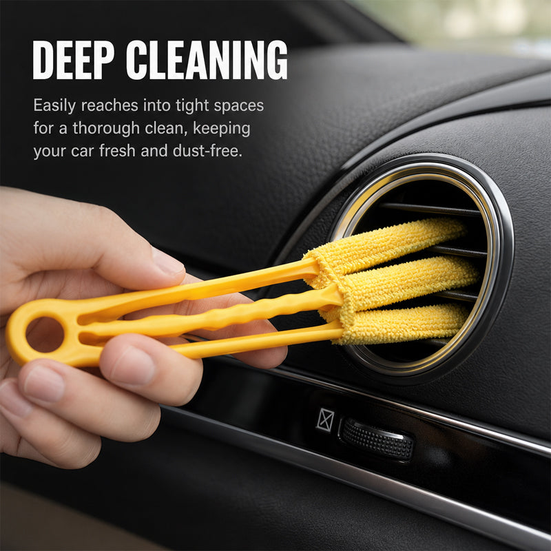 🍀Brosse multifonction pour le nettoyage des grilles d'aération de la voiture et de la maison