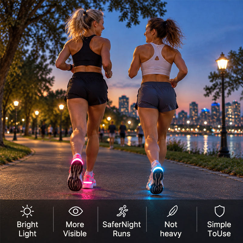 Lumières multicolores pour talons de chaussures