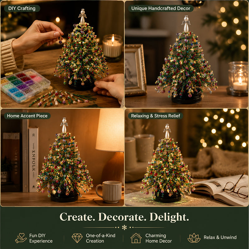 Kit de bricolage pour sapin de Noël en perles