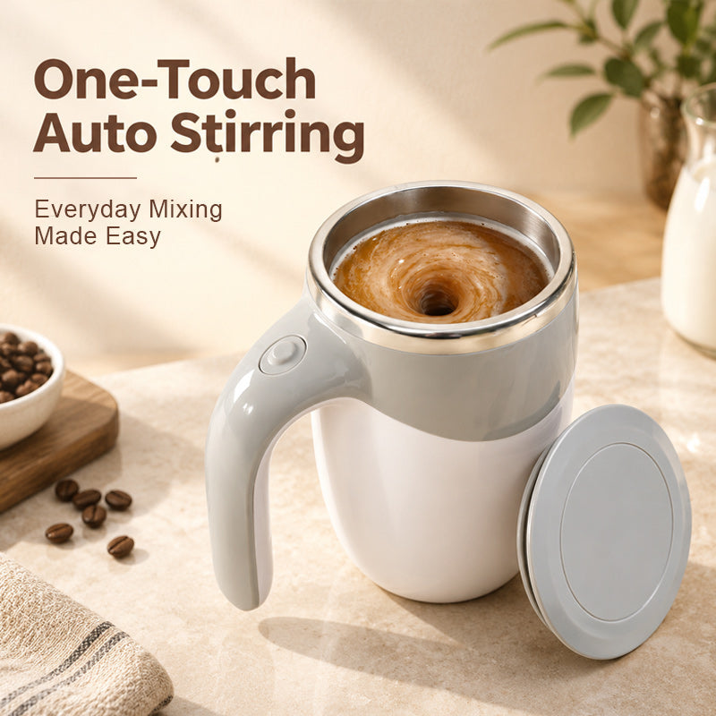 Tasse à café automatique à agitation automatique avec couvercle, bol mélangeur magnétique portable