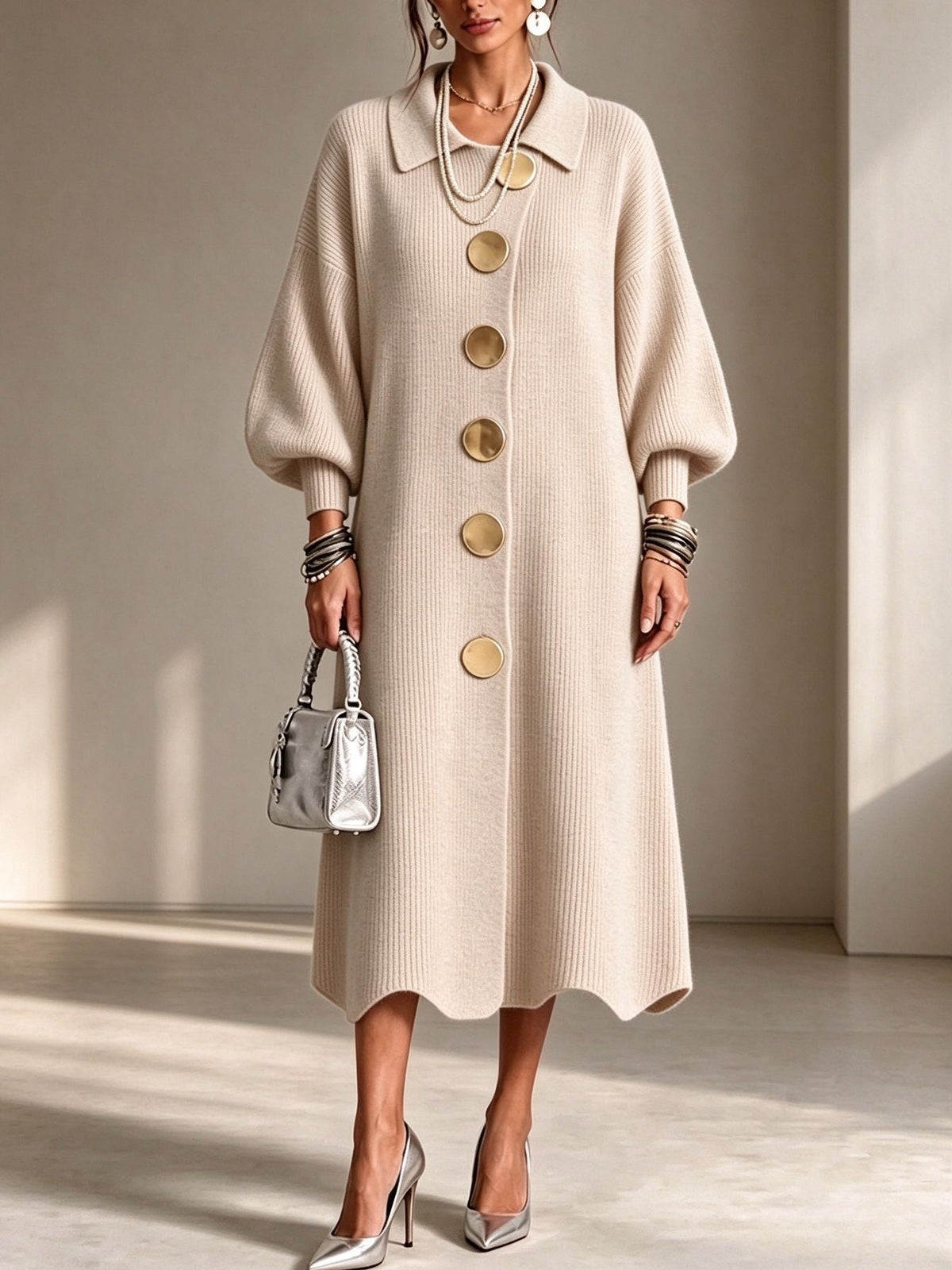 【S-3XL】💖✨Robe midi tricotée élégante pour femme