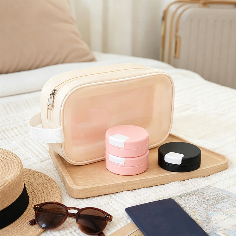 Conteneur de voyage magnétique de pour crème et lotion