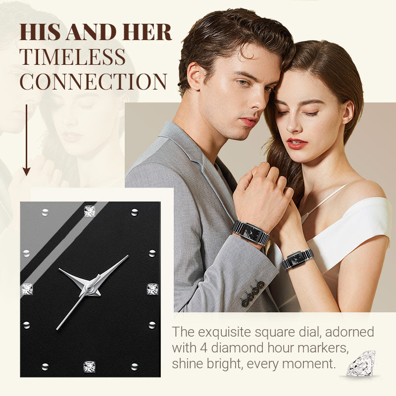 ⌚Montre-bracelet carrée en céramique à quartz, tendance
