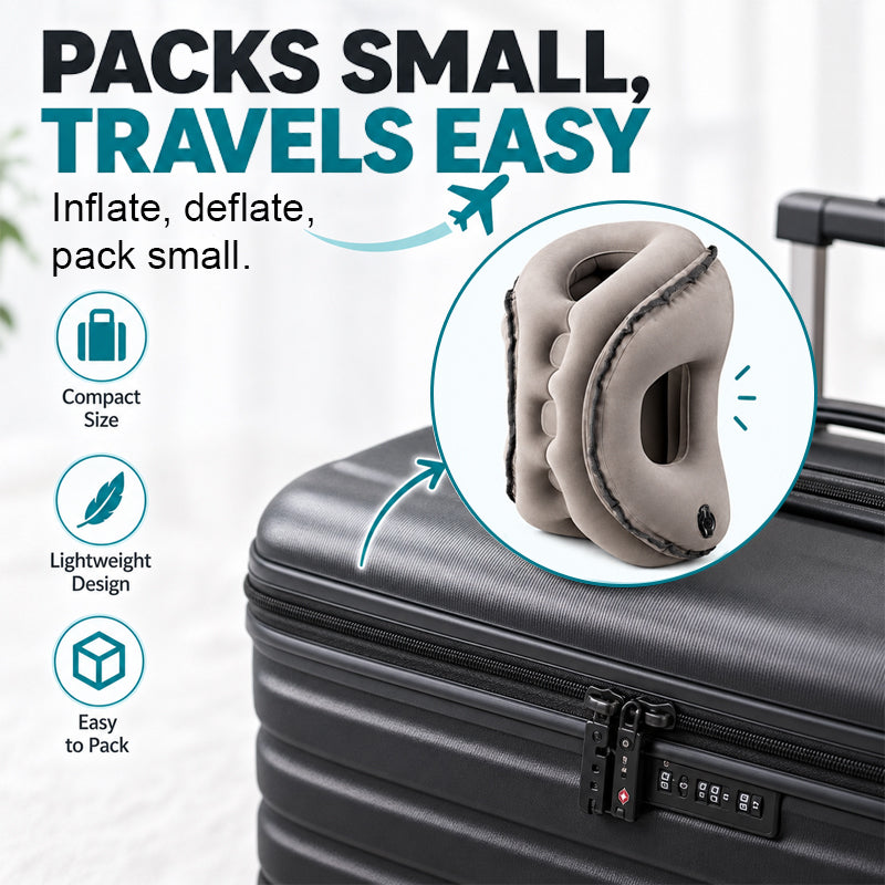 Oreiller gonflable portable en forme d'avion