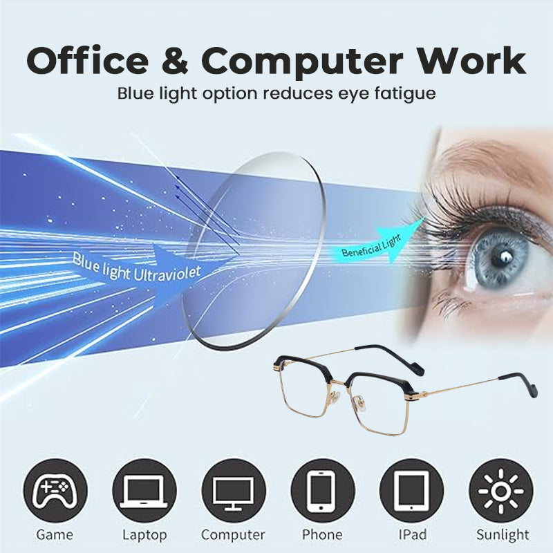 👓Lunettes photochromiques – Teinte automatique, protection UV400 et filtrage de la lumière bleue