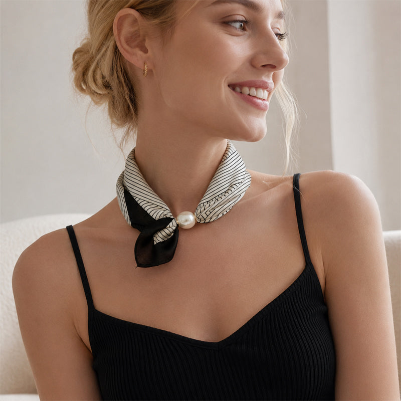 🤍 Collier avec rangée de perles et fermoir magnétique – Fermoir magnétique, prêt en quelques secondes !✨📦
