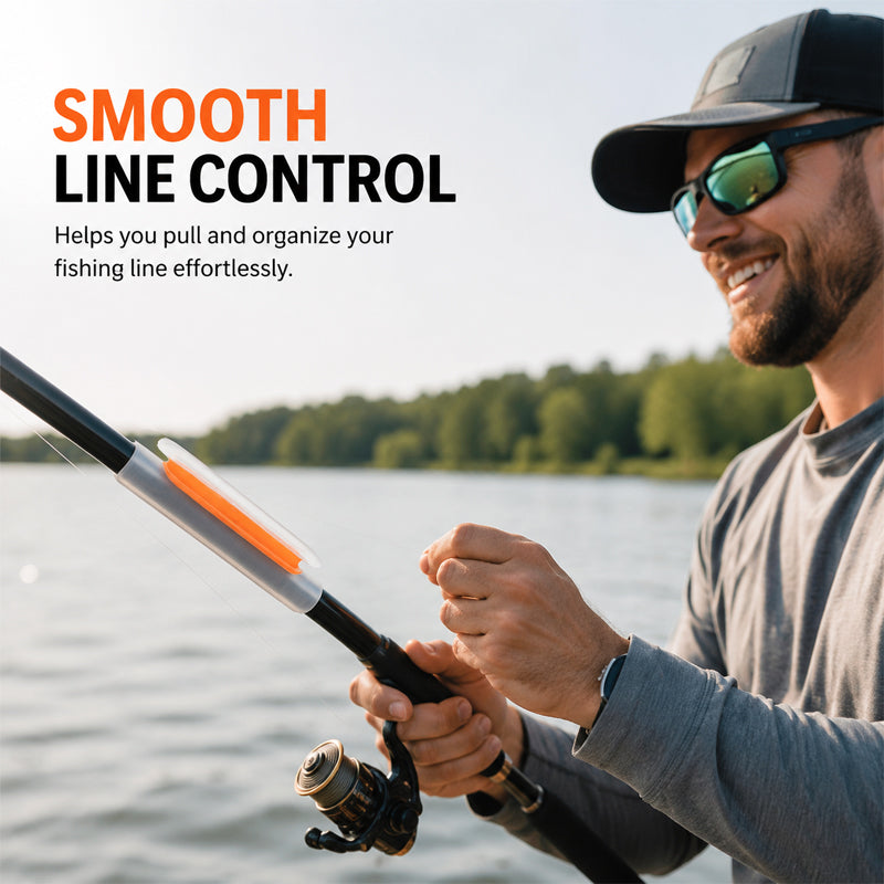 🎣 Porte-ligne amovible en silicone pour canne à pêche