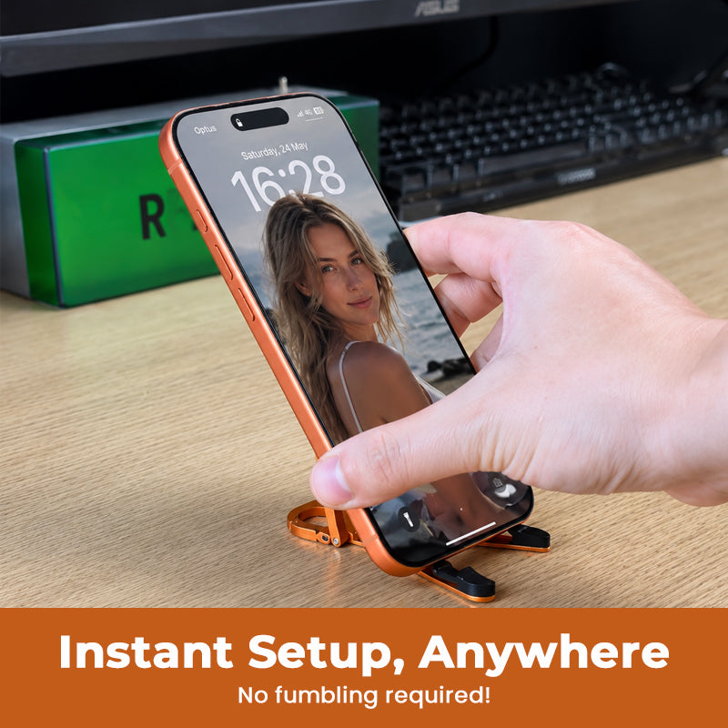 Support pour téléphone avec trépied et porte-clés