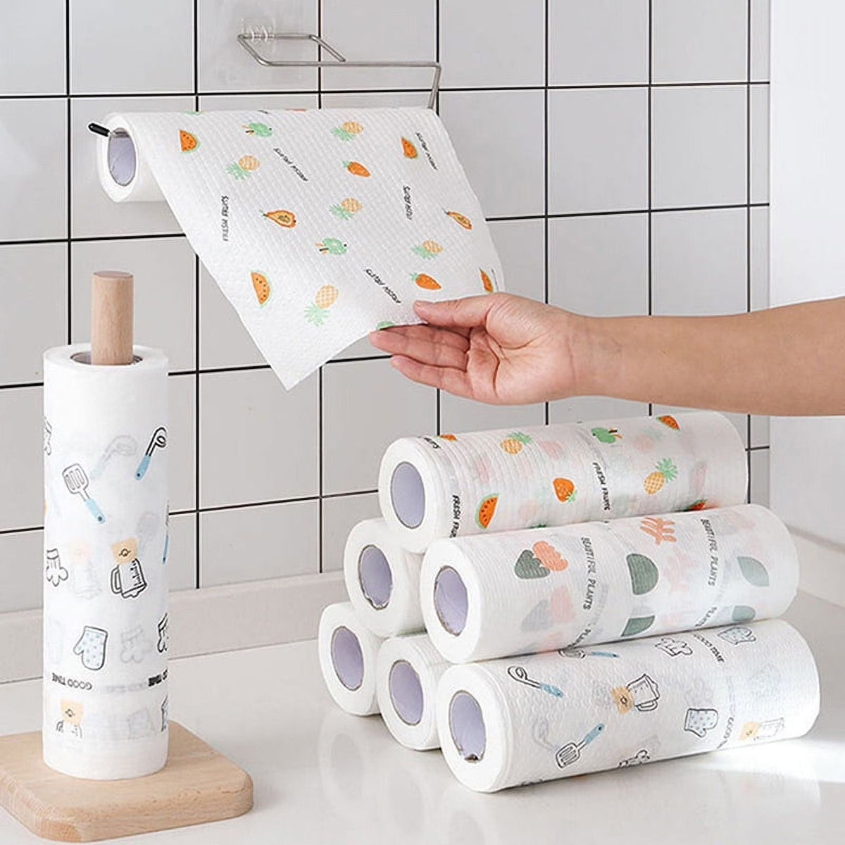 🔥 Rouleau de 50 chiffons de nettoyage réutilisables – Lavez-les, réutilisez-les et nettoyez davantage pour moins cher 🌿