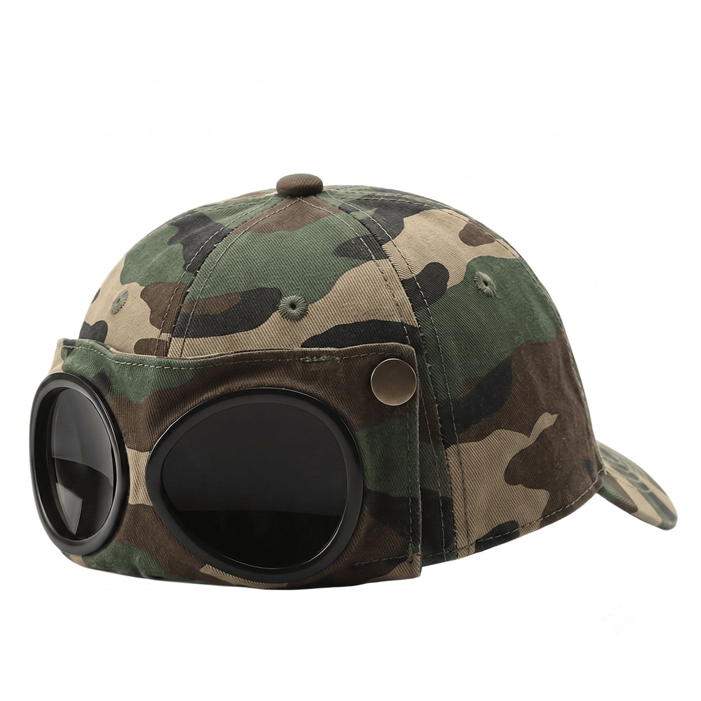 🤣 Casquette de baseball style aviateur — Emplacements originaux pour lunettes de soleil et détails métalliques vintage !🧢✨