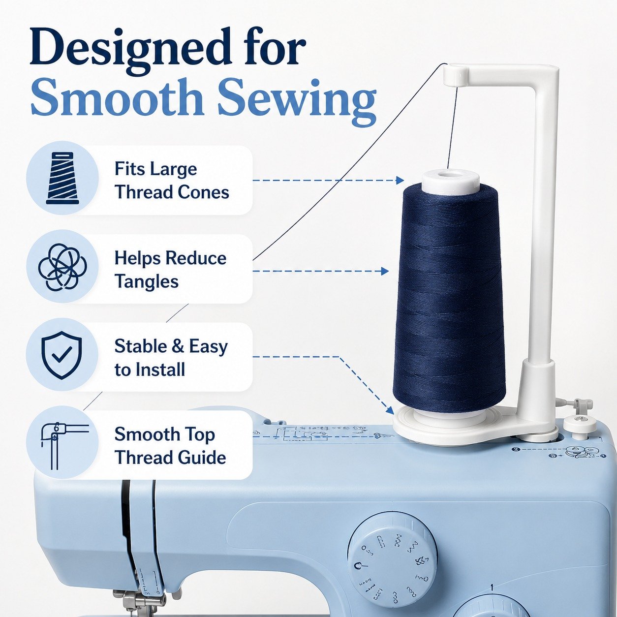 🧵Support pour bobines de fil de grande capacité🪡 (compatible avec la plupart des machines à coudre disponibles sur le marché britannique)