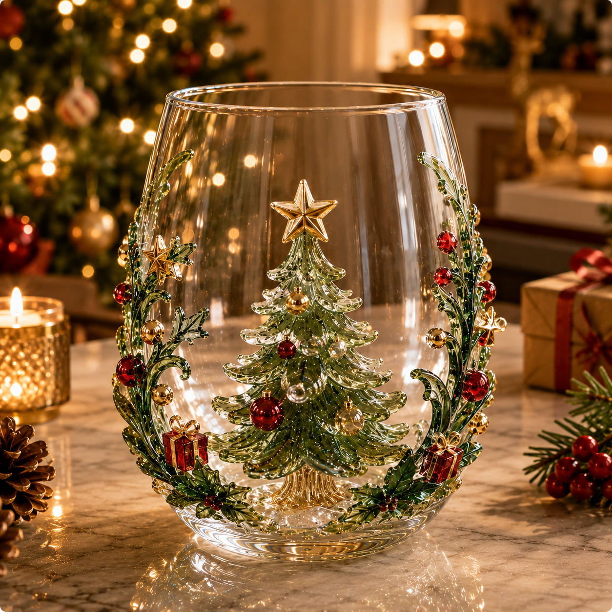 💥Collection de cadeaux de Noël : verres en verre magiques✨