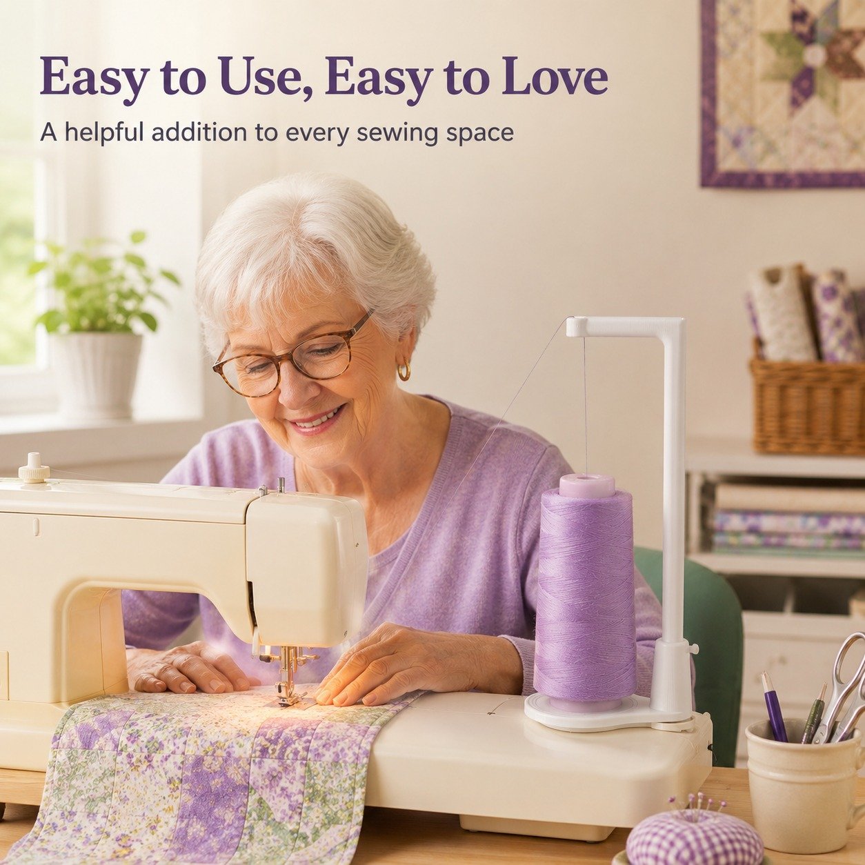 🧵Support pour bobines de fil de grande capacité🪡 (compatible avec la plupart des machines à coudre disponibles sur le marché britannique)