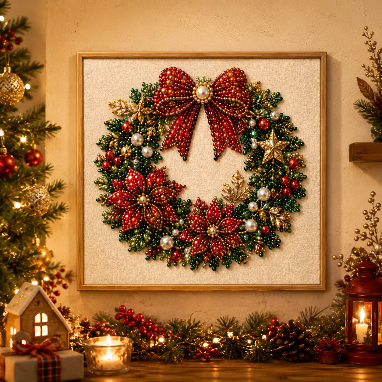 🧘Détendant et adapté aux débutants - 🎨💎Kit de peinture aux perles « Diamond Painting » de Noël à réaliser soi-même