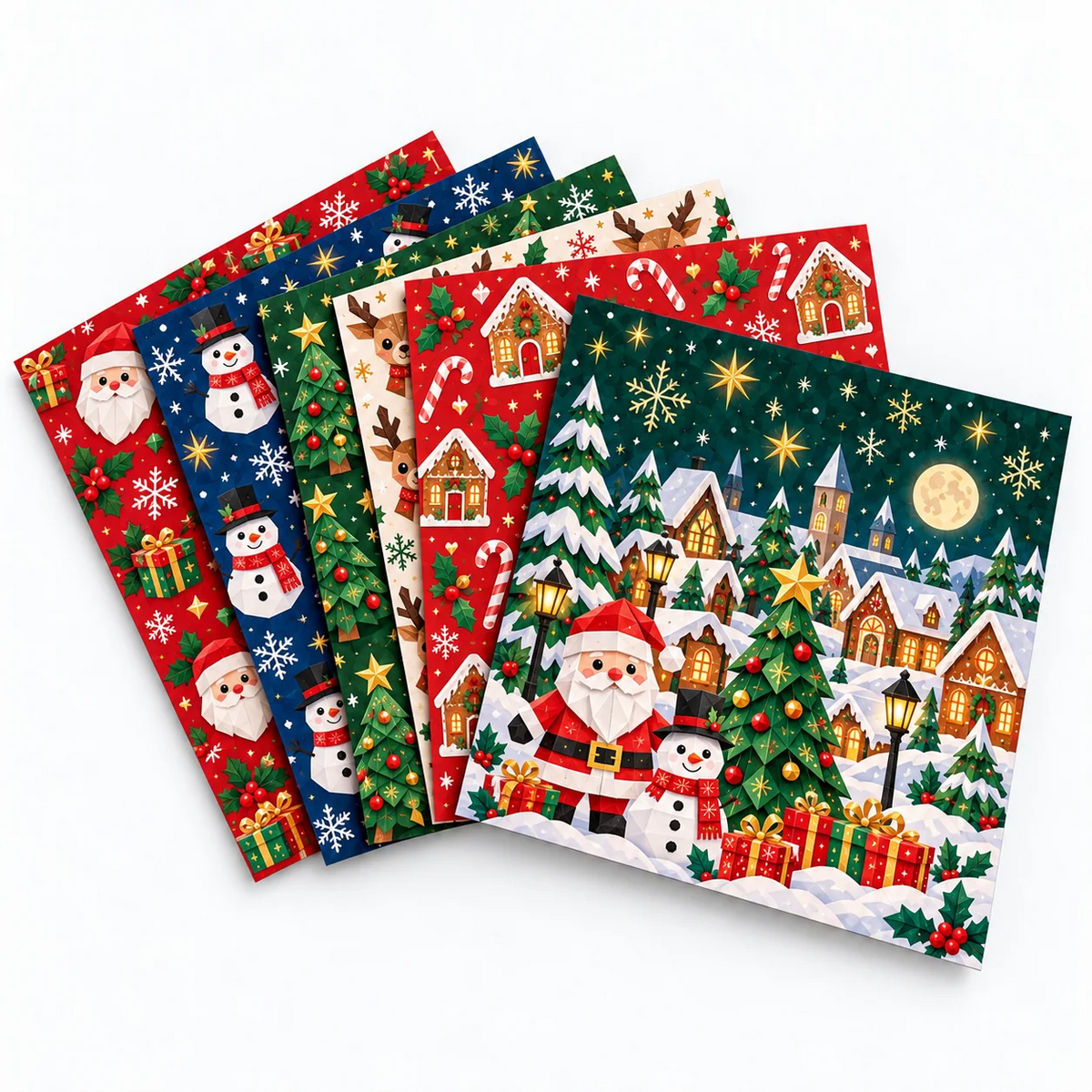 🎄Kit de bricolage de Noël en papier – 250 feuilles, 5 thèmes festifs🌟
