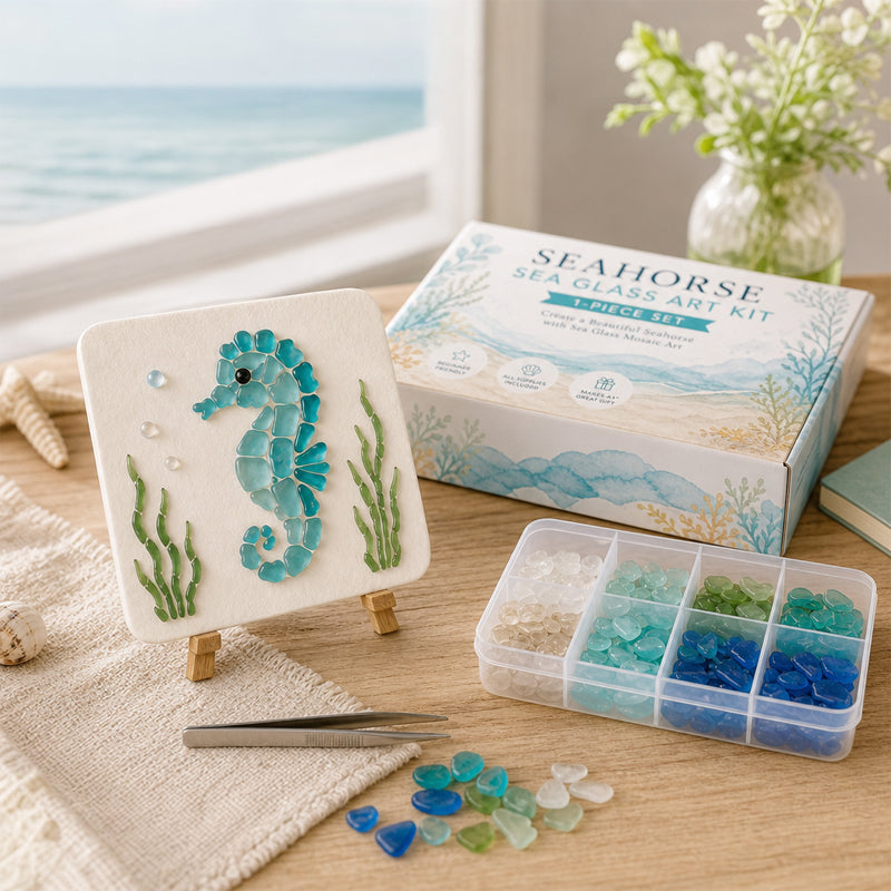 Kit d'art en verre de mer – Créez un magnifique chef-d'œuvre en mosaïque