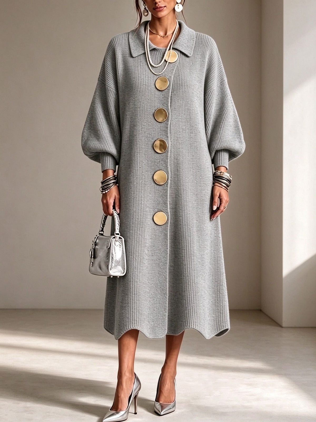 【S-3XL】💖✨Robe midi tricotée élégante pour femme