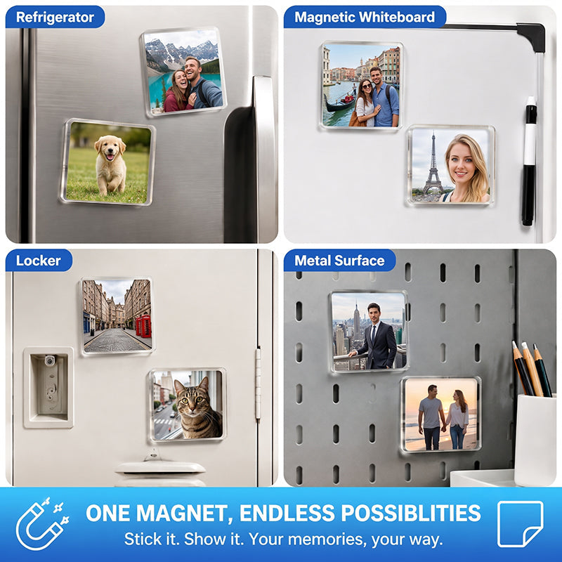 😍20 % de réduction pour l'achat de 3 articles🧲Kit de fabrication d'aimants de réfrigérateur à faire soi-même, avec de l'acrylique transparent