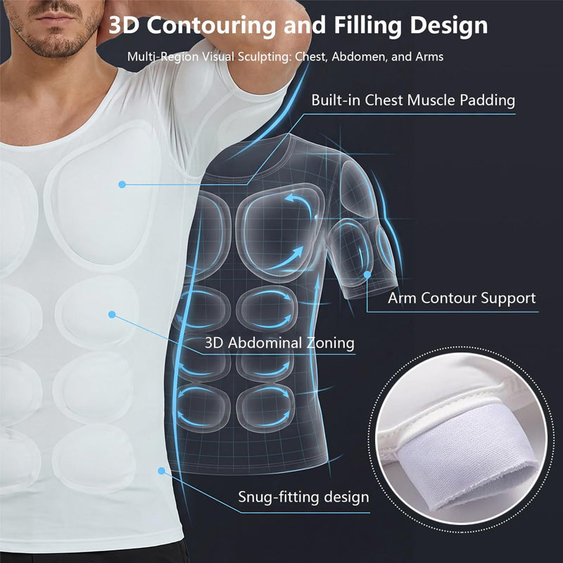 T-shirt modelant pour hommes, mettant en valeur la musculature