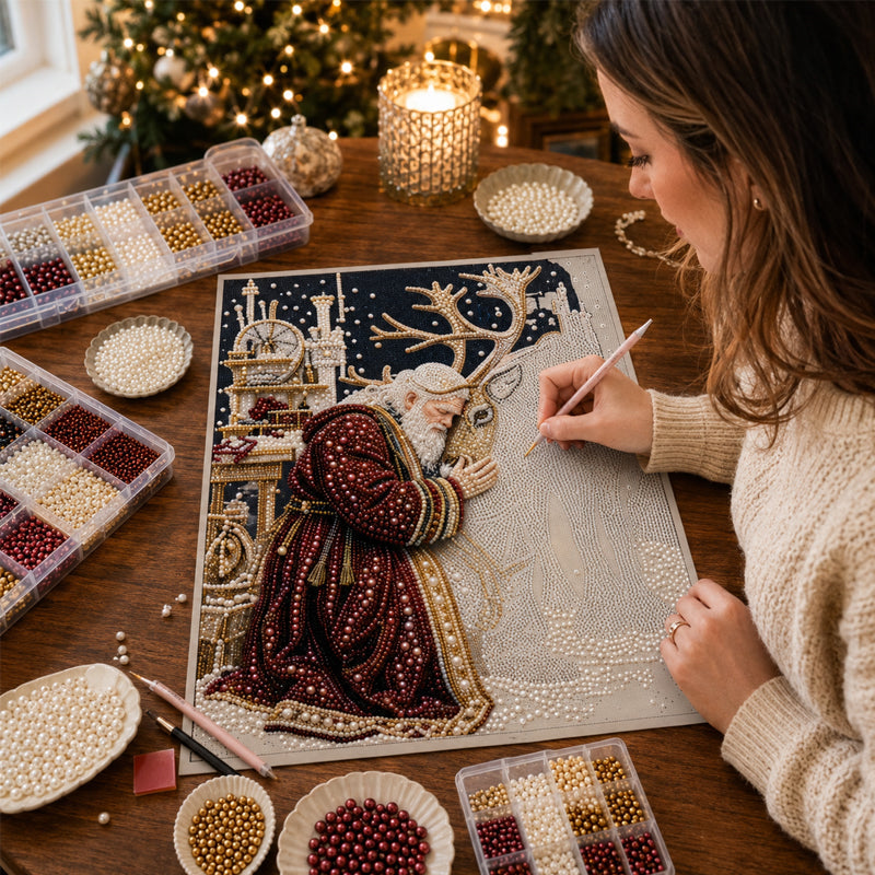 🌟 Kit de peinture aux perles « Noël festif » 🎨