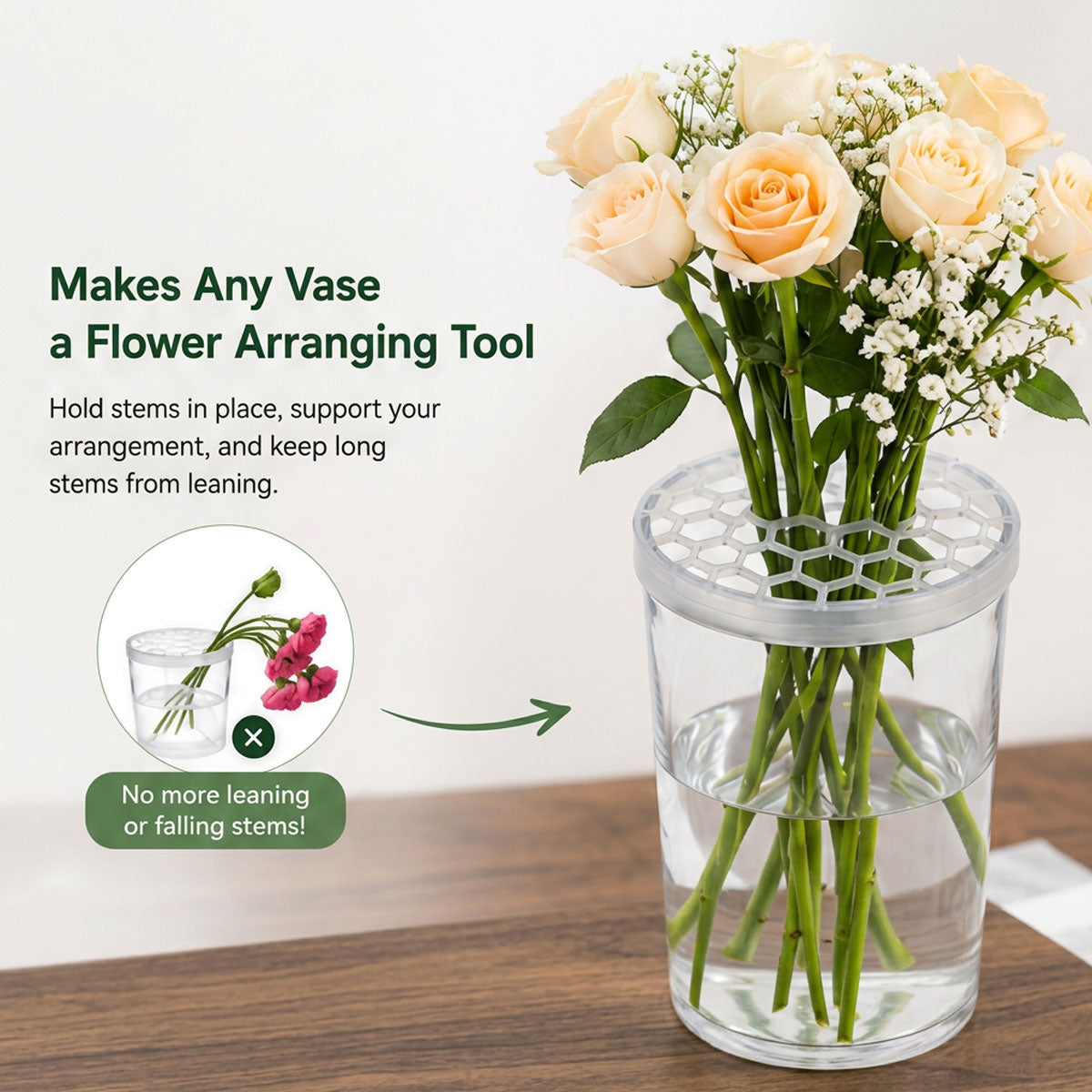 🌸 Grille en silicone alvéolée pour compositions florales
